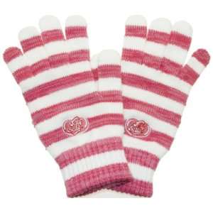 Jelly Belly Knit Gloves   Pink and White   kids size  