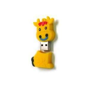  8GB Cow Cartoon USB Flash Drive Yellow Electronics