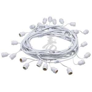   Medium Base Light Stringer w/ Suspender   White