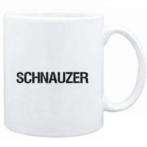  Mug White  Schnauzer  SIMPLE / CRACKED / VINTAGE / OLD 