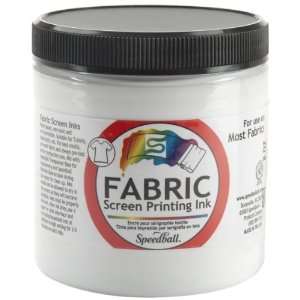   Fabric Screen Printing Ink   8 oz Jar   White