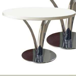    Lily End Table in High Gloss White Lacquer Furniture & Decor