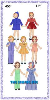 453 Patsy   Shirley Doll Pattern wardrobe dolls 16  