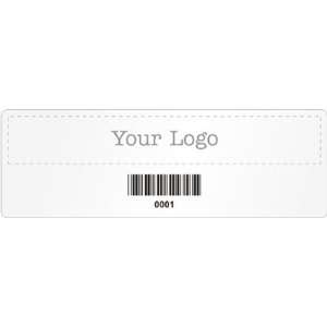   With Logo and Barcode, 1 x 3 Tamperproof Checkers