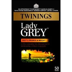 Twinings(uk) Lady Grey 50 Tea Bags  Grocery & Gourmet Food