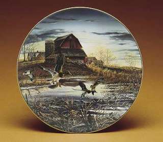   Redlin MORNING CHORES Collector Plate Mallard Ducks Farm Scene  