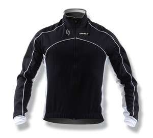 SPAKCT Cycling Fleece Thermal Long Jersey Winter Jacket Motor Black 