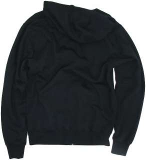 New Mens Zip Hoodie Jacket sz XL BLACK  