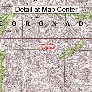 USGS Topographic Quadrangle Map   Portal Peak, Arizona (Folded 