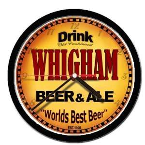  WHIGHAM beer and ale cerveza wall clock 