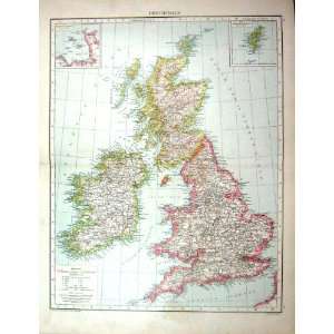 com Antique Map British Isles Orkney Shetland Channel Islands Ireland 