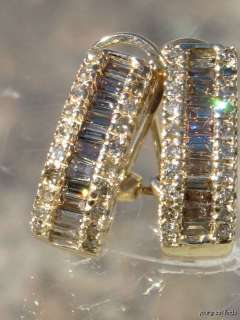 PREVIOUSLY OWNED 10K YELLOW GOLD & DIAMOND PIERCED CLIP BACK EARRINGS 