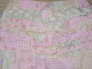 Baby Gap Patchwork Pants lined nb 3 6 mths baby girl ruffle bottom 