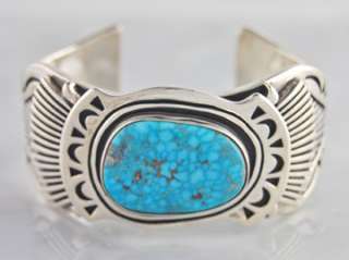 Steven Begay Navajo Sterling Silver Turquoise Bracelet Bracelet