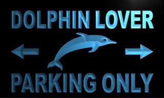 m281 b Dolphin Lover Parking Only Neon Light Sign  