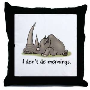  Lazy Rhino Rhino Throw Pillow by 