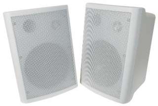  Weatherproof Home Audio Outdoor Speakers 5.25 woofer 2 way pair white