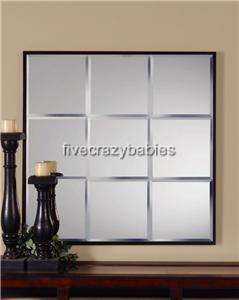   Large Square Divided Light Wall Mirror XL Oversize Window Panes  