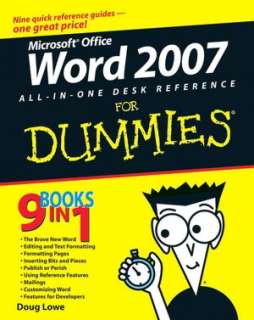  & NOBLE  Word 2007 All in One Desk Reference For Dummies by Doug 