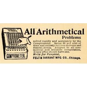   Felt & Tarrant Manufacturing Comptometer Math   Original Print Ad