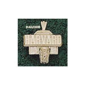  Harvard Crimson Solid 10K Gold H Backboard Pendant 