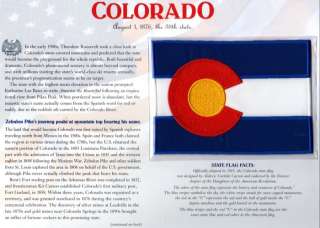 Colorado State Flag Willabee & Ward Patch & Panel  