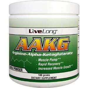  LiveLong AAKG (Arginine Alpha Ketoglutarate) 100 Grams 