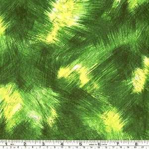  45 Wide Space Odyssey Cosmic Green/Yellow Fabric By The 