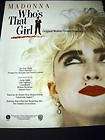 MADONNA 1987 Promo Poster Ad WHOS TAT GIRL nice 80s ad
