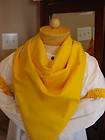 WILD RAG SET & ARM SLEEVE GARTERS SCARF COWBOY OLD WEST YELLOW CALVERY 