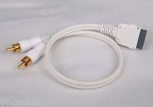 1ft 30cm RCA LINE OUT audio cable for iPad 2 iPhone 4S 4 3GS iPod 