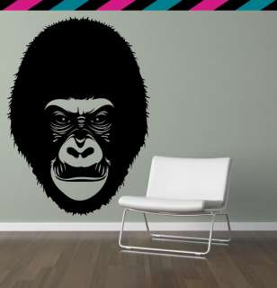 Gorilla head ape monkey primate wild Wall Decal sticker  