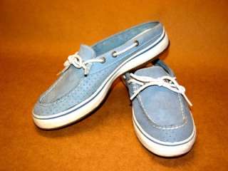 Womens SPERRY TOPSIDER LEATHER SHOES , Blue, SIZE 7M  