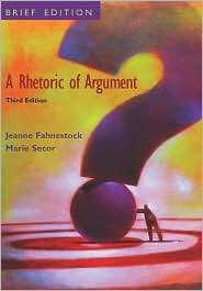 Rhetoric of Argument, (0072938226), Jeanne Fahnestock, Textbooks 