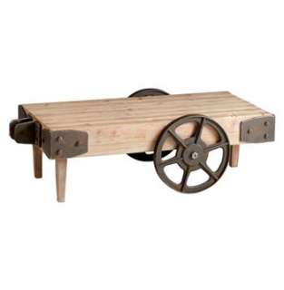 Wilcox Industrial Rustic Wagon Cart Coffee Table  