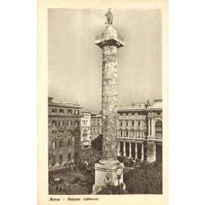    1940s Vintage Postcard Piazza Colonna   Rome Italy 
