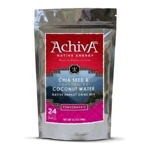Achiva Energy Chia Seed and Coconut Water Drink Mix   Pomegranate