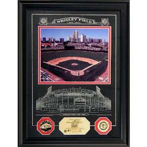   BSS   Wrigley Field Archival Etched Glass Photo Mint 