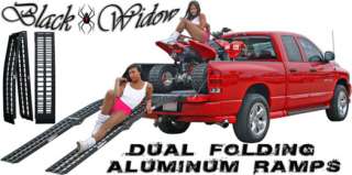 the black widow dual foldign aluminum atv ramps