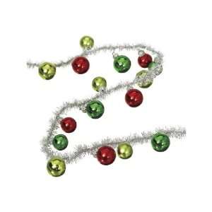 Beaded Tinsel Garland. Plastic Set of 4 