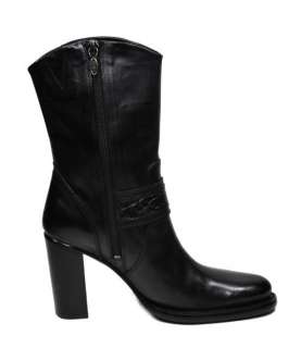   Danielle 9 Black Leather Women Size Dress Casual Boots 84042  