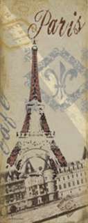 Eiffel Tower Jo Moulton 6x17 inch Framed or Unframed Picture Print 