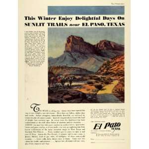 1930 Ad Chamber of Commerce El Paso Carlsbad Cavern   Original Print 