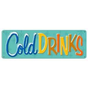  Cold Drinks Food and Drink Metal Sign   Victory Vintage 