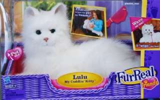   Life Size FurReal Friends LuLu My Cuddlin Kitten Kitty Cat White Meows