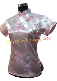 Chinese Handmade Embroidery Shirt Blouse Pink WHS 32  