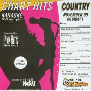  Pop Hits Monthly Country   November 2009 Karaoke CDG 