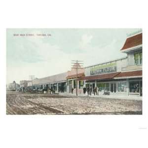  View of West Main Street   Turlock, CA Giclee Poster Print 