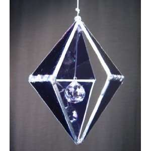     Crystal Ball Glass Prism   Purple Stained Glass 