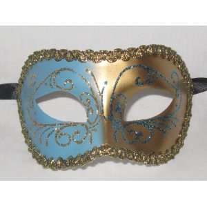   Blue Glitter Colombina Lillo Venetian Masquerade Mask